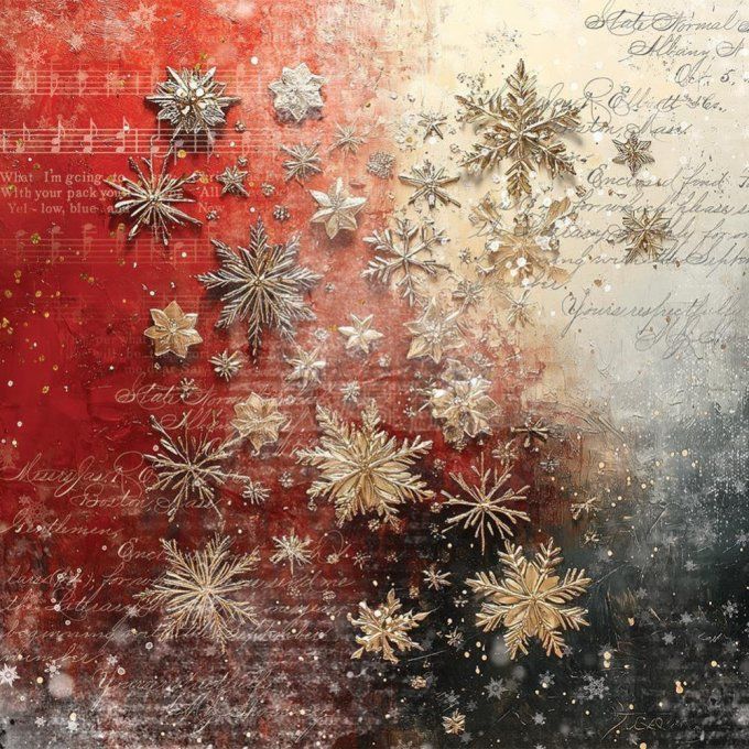 24 feuilles, 20x20cm, collection : Oh christmas Night - Craft O Clock, 250g - Basic paper 