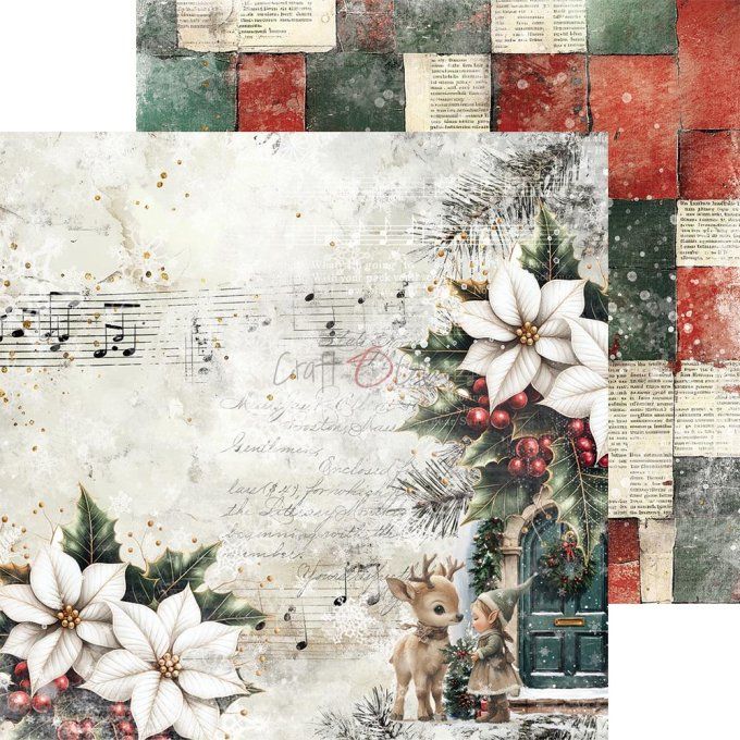 24 feuilles, 20x20cm, collection : Oh christmas Night - Craft O Clock, 250g - Mix