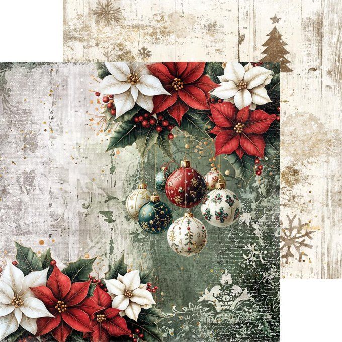 24 feuilles, 20x20cm, collection : Oh christmas Night - Craft O Clock, 250g - Mix