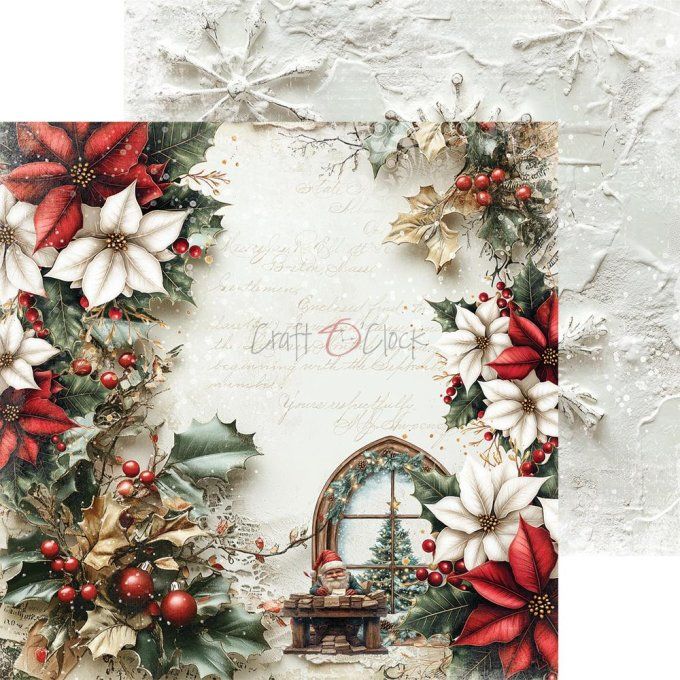 24 feuilles, 20x20cm, collection : Oh christmas Night - Craft O Clock, 250g - Mix