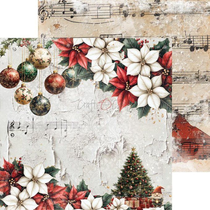 24 feuilles, 20x20cm, collection : Oh christmas Night - Craft O Clock, 250g - Mix