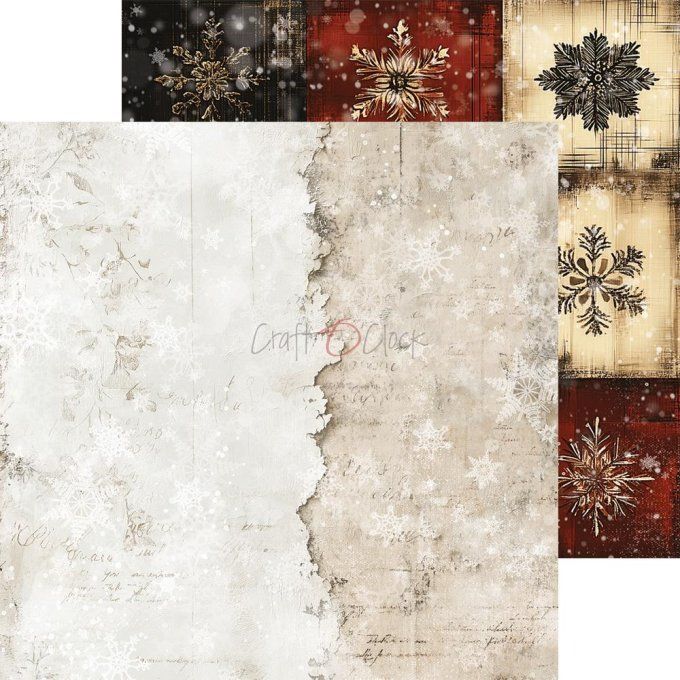 24 feuilles, 20x20cm, collection : Oh christmas Night - Craft O Clock, 250g - Mix