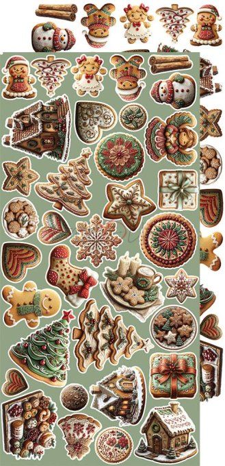Ensemble de 18 feuilles, 15x30cm, collection : Oh christmas night, Craft O Clock, 250g 