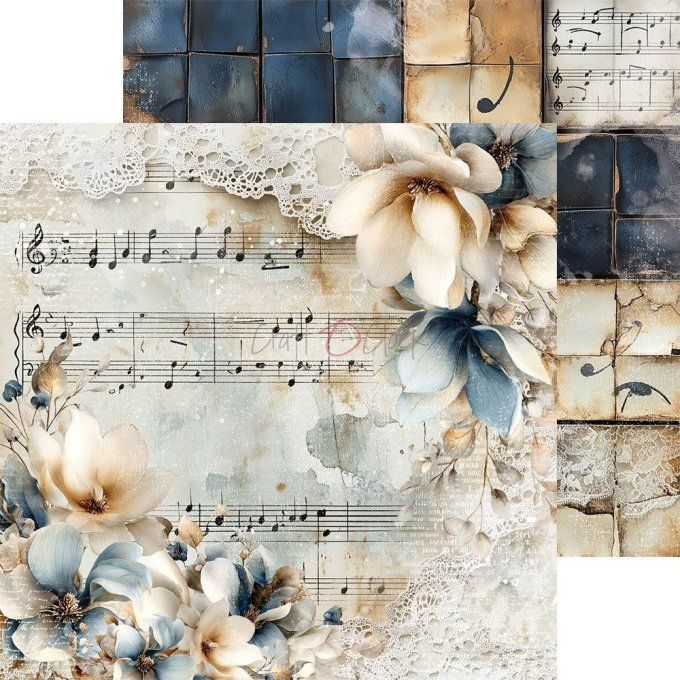 24 feuilles, 20x20cm, collection : Melody of my soul - Craft O Clock, 250g