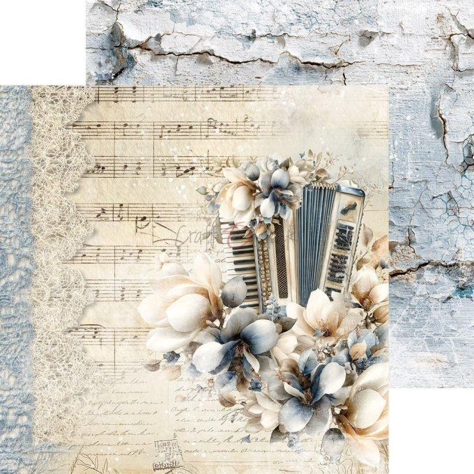 24 feuilles, 20x20cm, collection : Melody of my soul - Craft O Clock, 250g