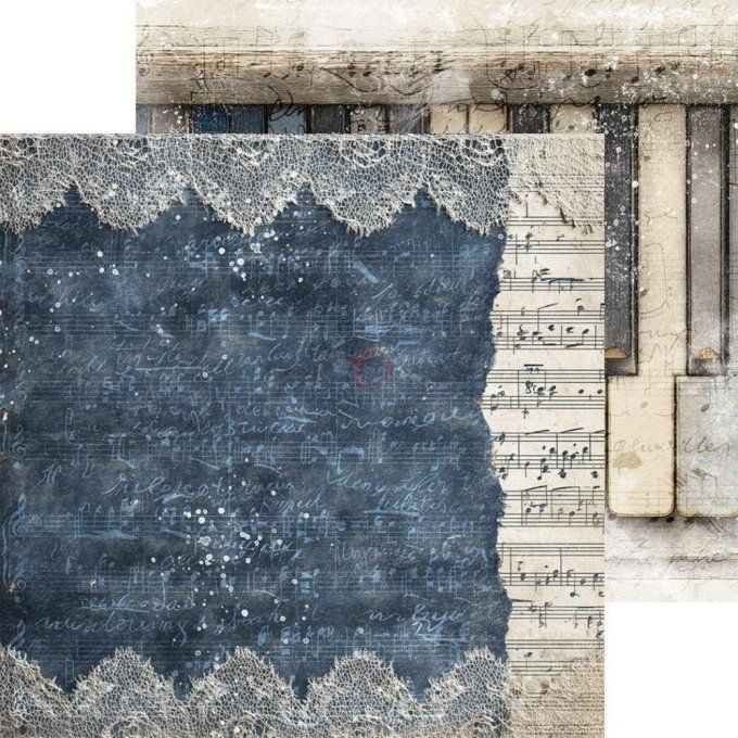 24 feuilles, 20x20cm, collection : Melody of my soul - Craft O Clock, 250g - Basic paper 