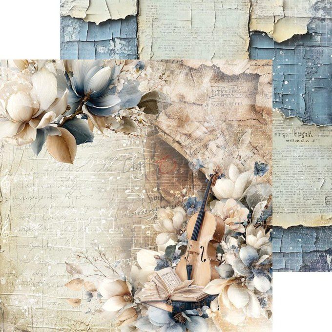 24 feuilles, 20x20cm, collection : Melody of my soul - Craft O Clock, 250g - Mix