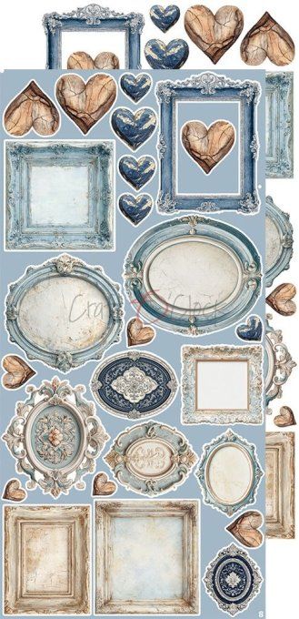 Ensemble de 18 feuilles, 15x30cm, collection : Melody of my soul, Craft O Clock, 250g