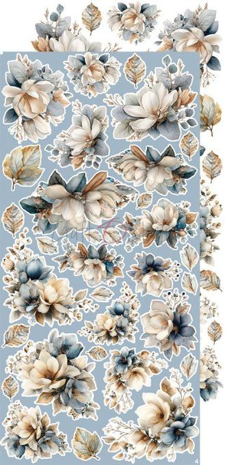 Ensemble de 18 feuilles, 15x30cm, collection : Melody of my soul, Craft O Clock, 250g - Mix