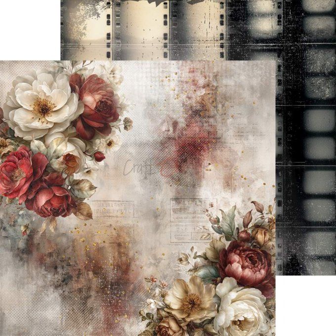 24 feuilles, 20x20cm, collection : Silver Screen Magic - Craft O Clock, 250g