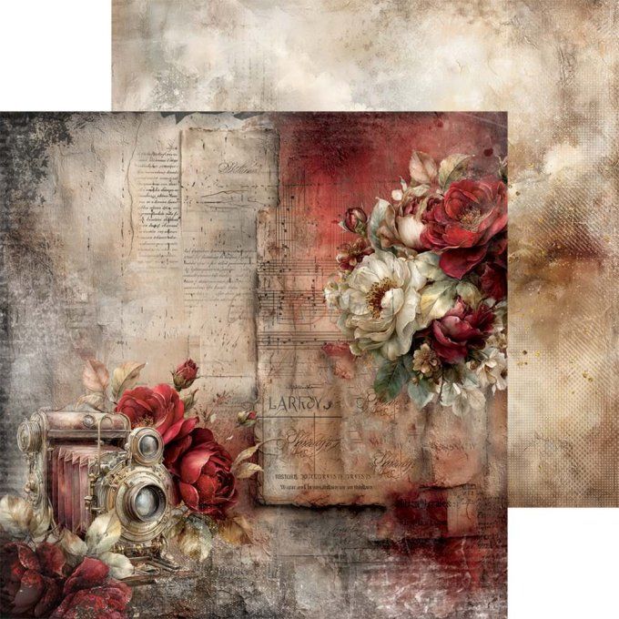 24 feuilles, 15x15cm, collection : Silver Screen Magic - Craft O Clock, 250g