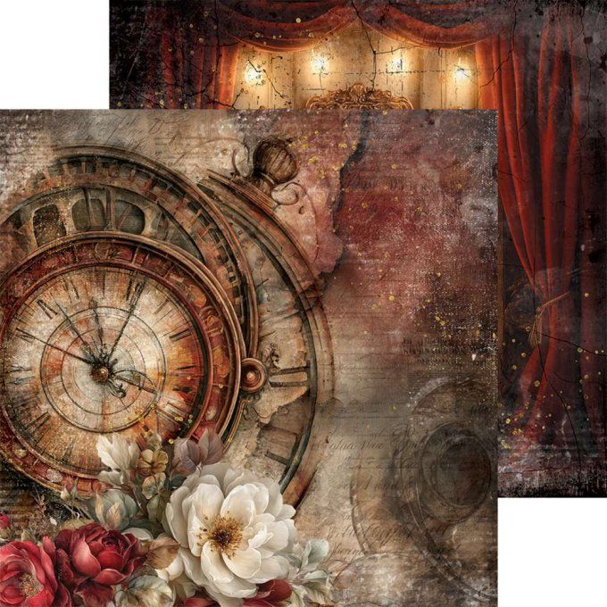 24 feuilles, 15x15cm, collection : Silver Screen Magic - Craft O Clock, 250g