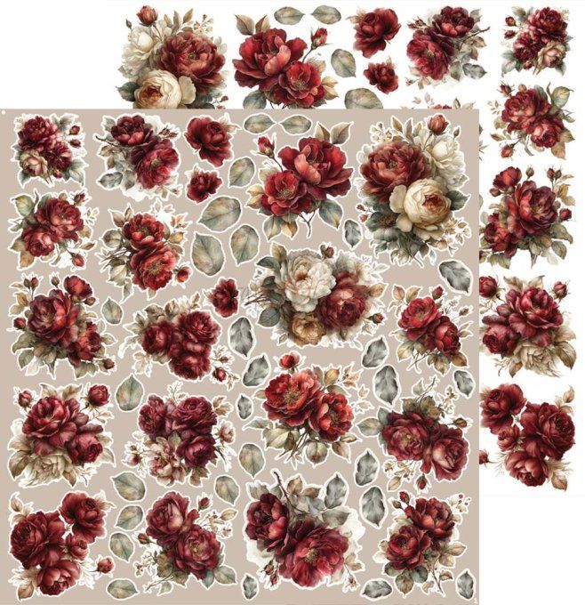 8 feuilles, 30x31cm, collection : Silver Screen Magic - Craft O Clock, 250g - Eléments à découper 