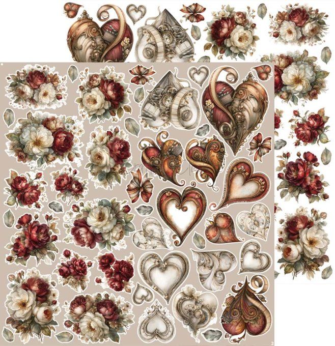 8 feuilles, 30x31cm, collection : Silver Screen Magic - Craft O Clock, 250g - Eléments à découper 