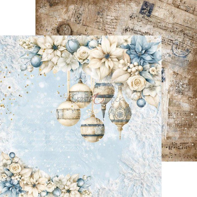 24 feuilles, 20x20cm, collection : Snow games - Craft O Clock, 250g