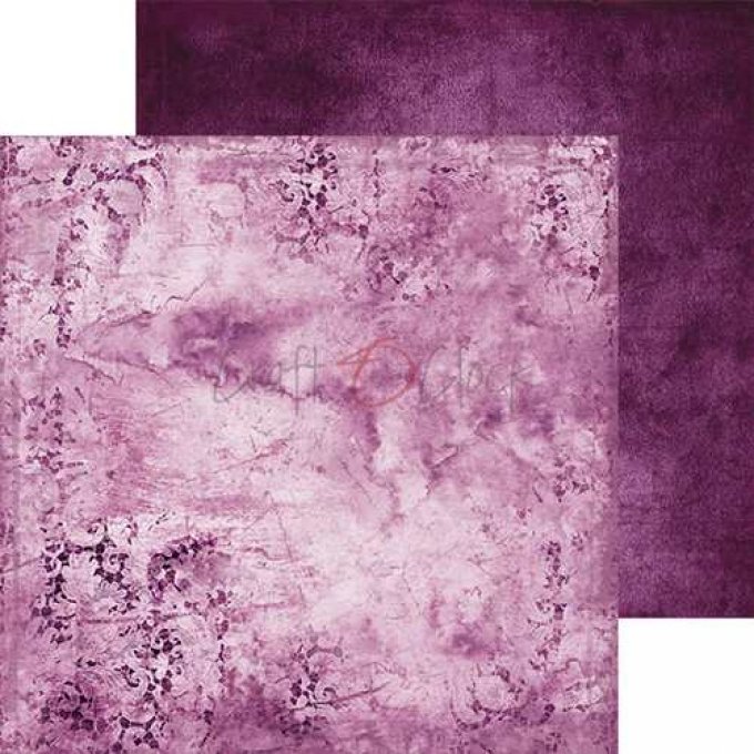 Ensemble de 24 feuilles, 20x20cm, collection : Purple-fuchsia mood - Craft O Clock 