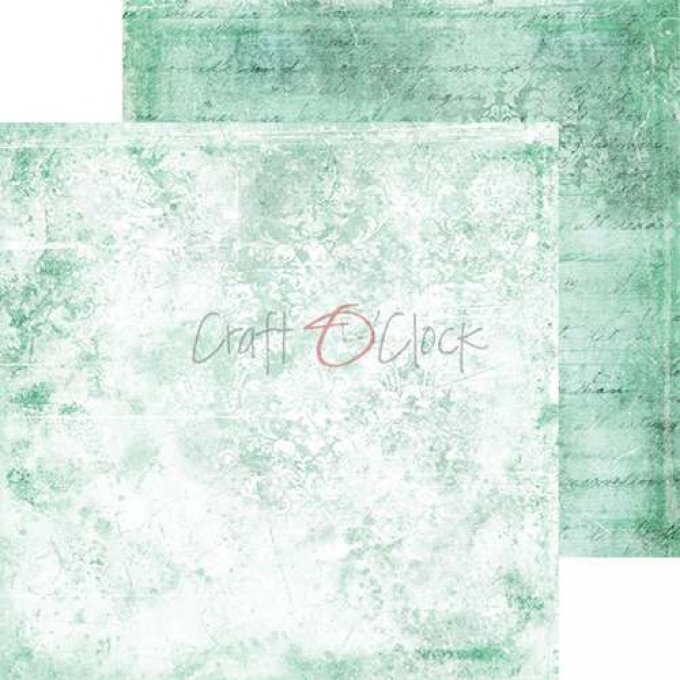 Ensemble de 24 feuilles, 20x20cm, collection : MINT mood - Craft O Clock 