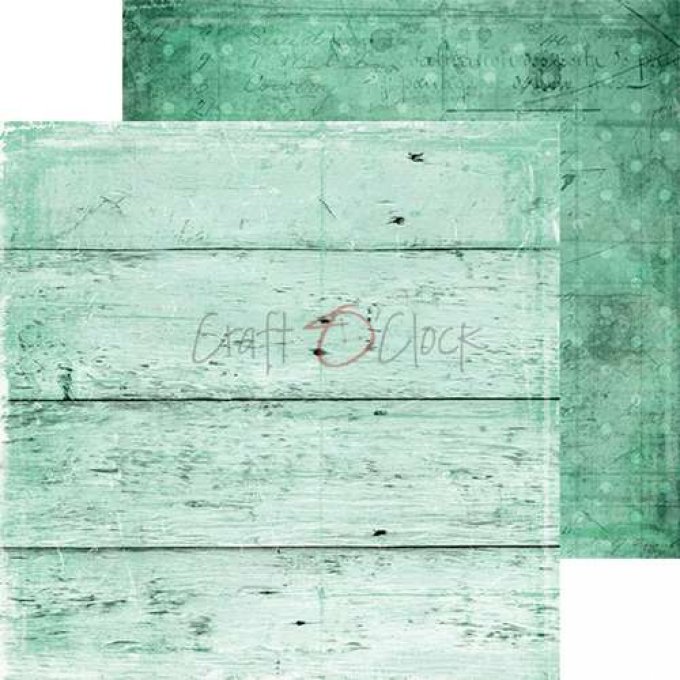 Ensemble de 24 feuilles, 20x20cm, collection : MINT mood - Craft O Clock 