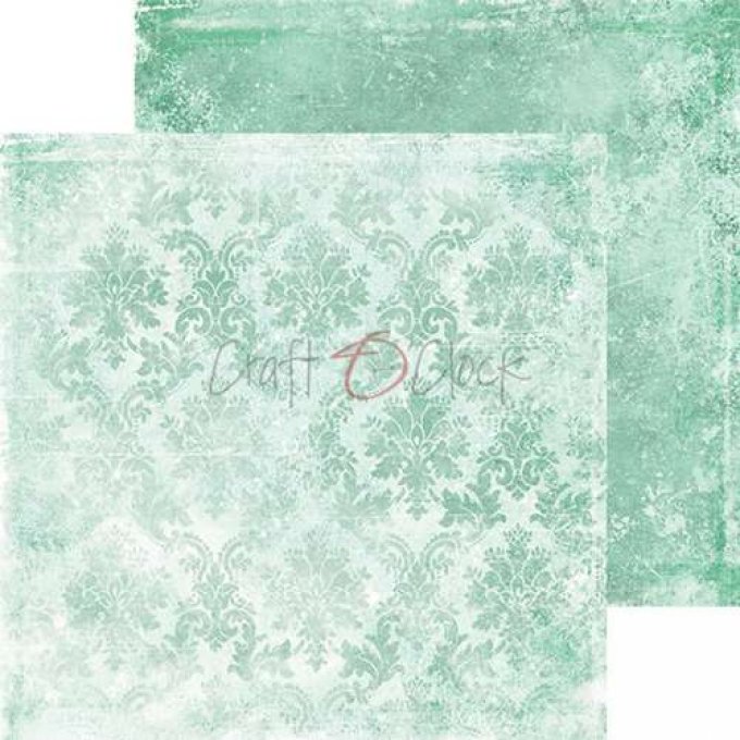 Ensemble de 24 feuilles, 20x20cm, collection : MINT mood - Craft O Clock 