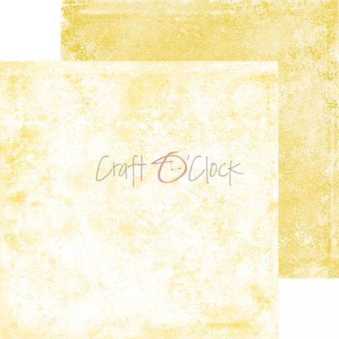 Ensemble de 24 feuilles, 20x20cm, collection : Yellow mood - Craft O Clock