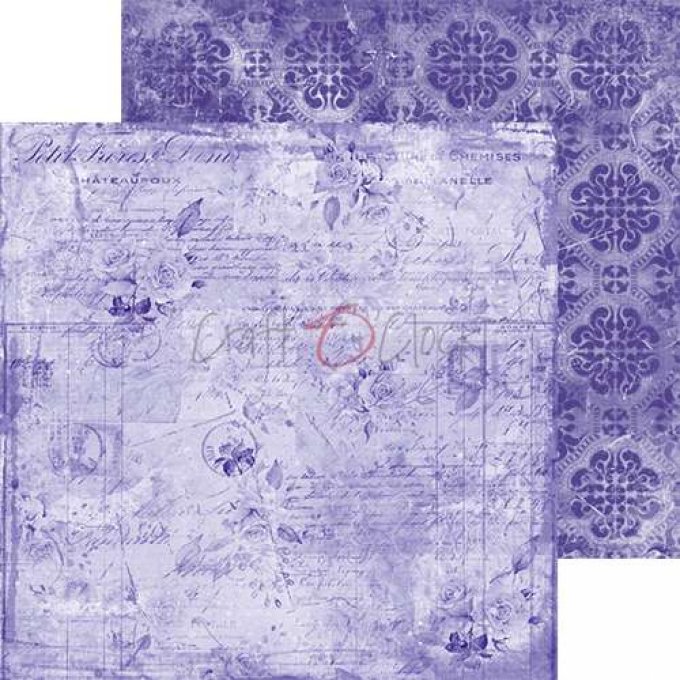 Ensemble de 24 feuilles, 20x20cm, collection : Lavender mood - Craft O Clock