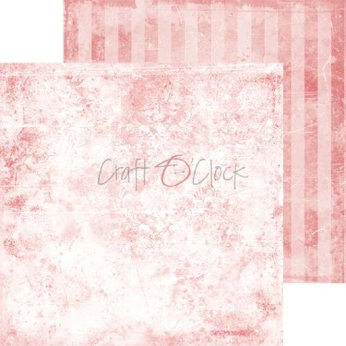 Ensemble de 24 feuilles, 20x20cm, collection : Pink mood - Craft O Clock