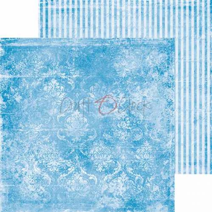 Ensemble de 24 feuilles, 20x20cm, Blue mood - Craft O Clock  - motif recto verso - 190g