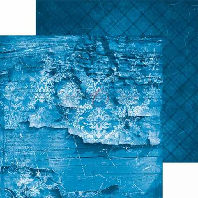 Ensemble de 24 feuilles, 20x20cm, Blue mood - Craft O Clock  - motif recto verso - 190g