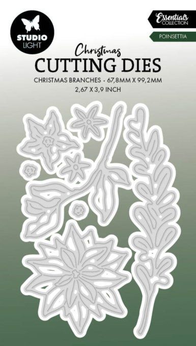 8 Dies/matrices de découpe, StudioLight, poinsettia