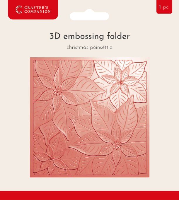 Classeur d'embossage, Crafter's companion - Christmas Poinsettia - dim. : 14x14cm environ 