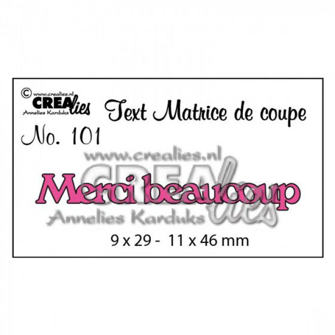 Die/matrice de découpe, Merci beaucoup