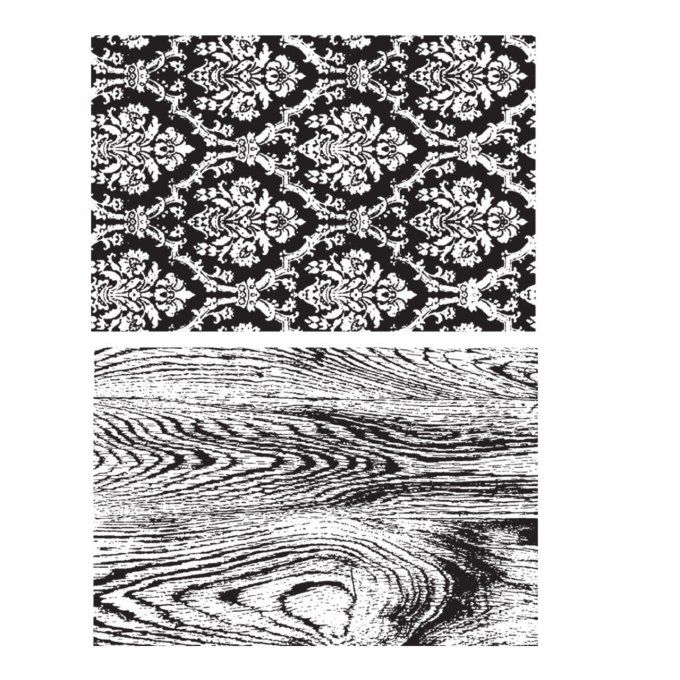 2 Tampons cling/caoutchouc - Stampers anonymous, Wallpaper & Wood