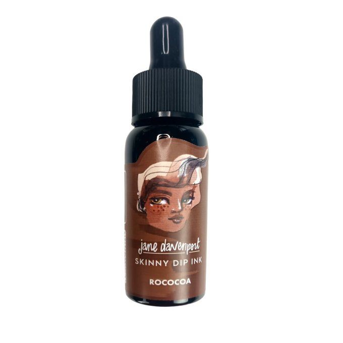 Jane Davenport, flacon, encre/aquarelle - 30ml - couleur Rococoa
