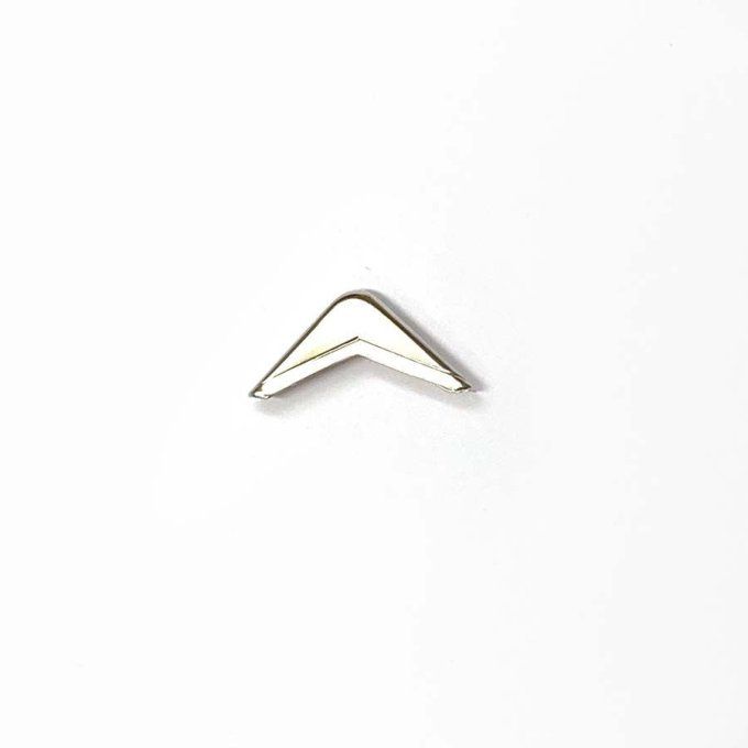 Coins pour album/cahier - métal couleur argenté - lot de 4 unités