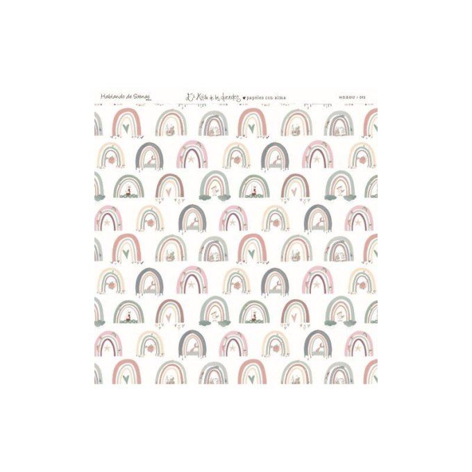 Ensemble de 13 feuilles motif recto verso, 30.5x32cm - Hablando de Sirenas
