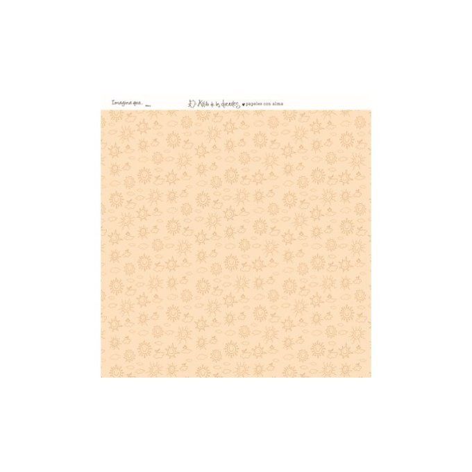 Ensemble de 10 feuilles motif recto verso, 30.5x32cm - Imagina que ....