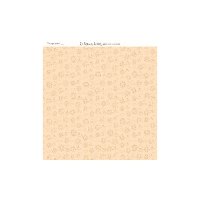 Ensemble de 10 feuilles motif recto verso, 30.5x32cm - Imagina que ....