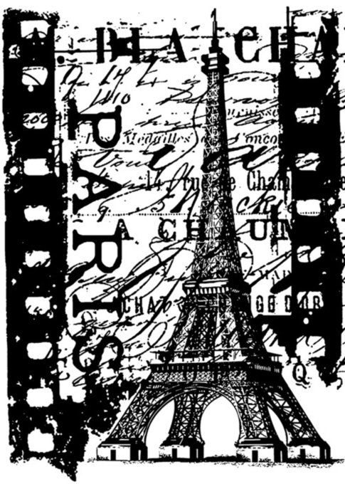 1 mini Tampon cling/caoutchouc - Stampers anonymous, Paris film