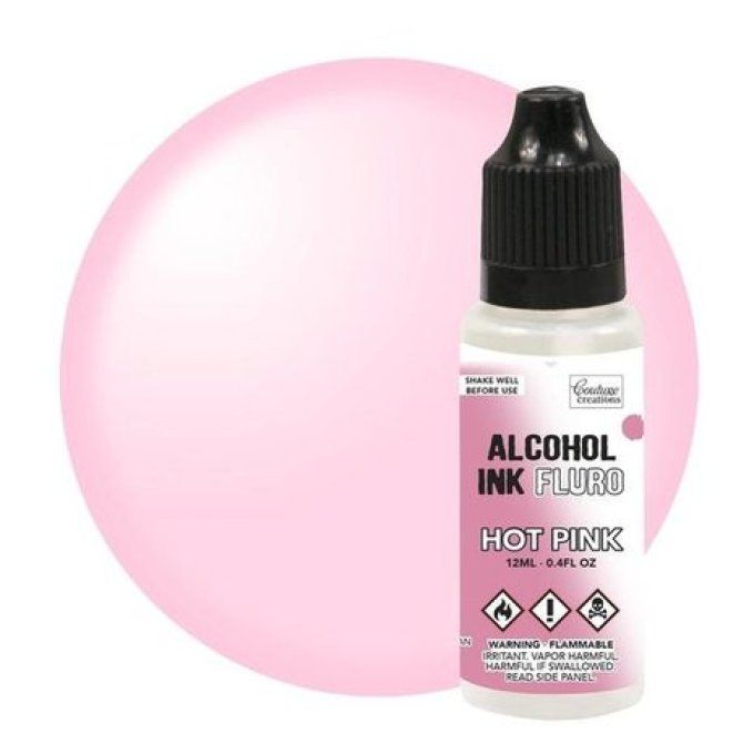 Couture creations, Encre à alcool, Fluro hot pink - 12ml 