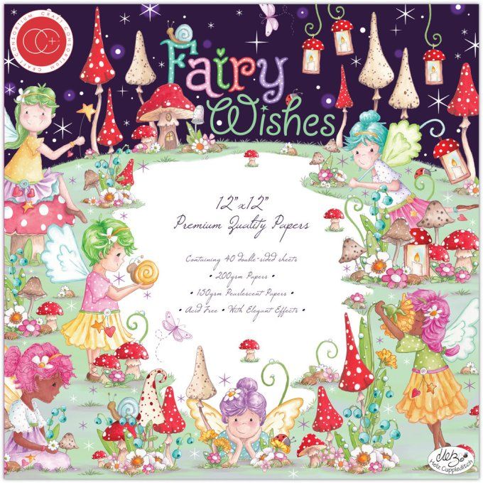 Collection Fairy wishes - Craft consortium - Format 30x30cm - 40 feuilles, 200gsm