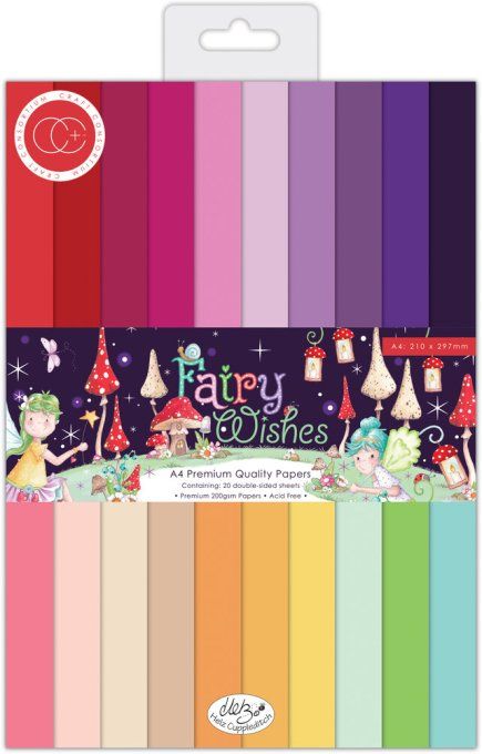 Collection Fairy wishes - Craft consortium - Format A4 - papier uni