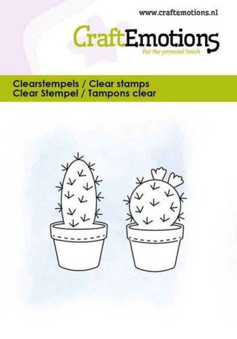 2 Tampons clears - Cactus - Dimensions des tampons : 3.2 et 3.5x2cm environ