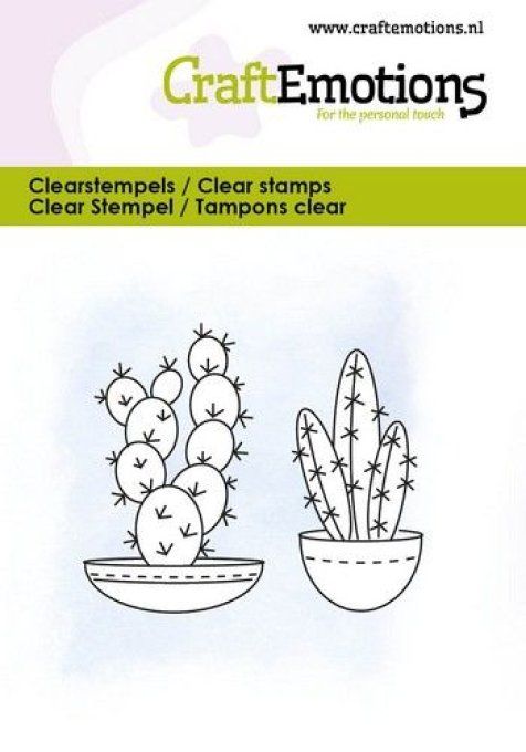 2 Tampons clears - Cactus - Dimensions des tampons : 4x2.5 et 3.5x2cm environ 
