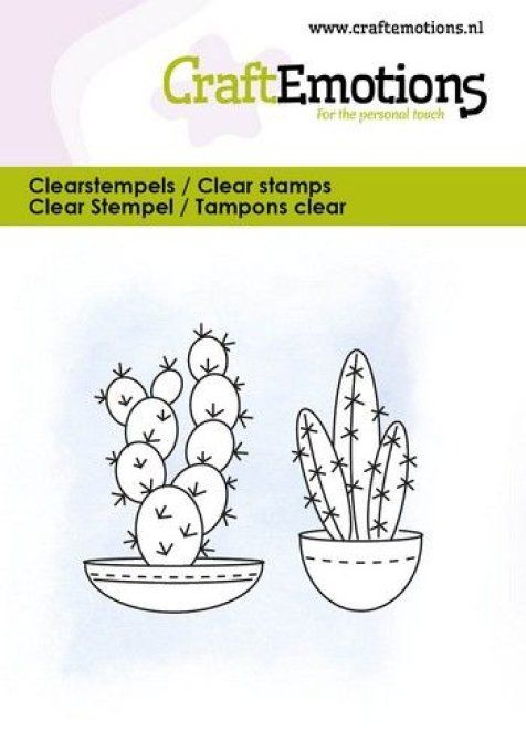 2 Tampons clears - Cactus - Dimensions des tampons : 4x2.5 et 3.5x2cm environ