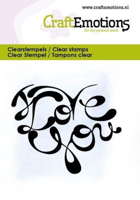 1 Tampon clear - I Love You - Dimensions du tampon : 6x5cm environ