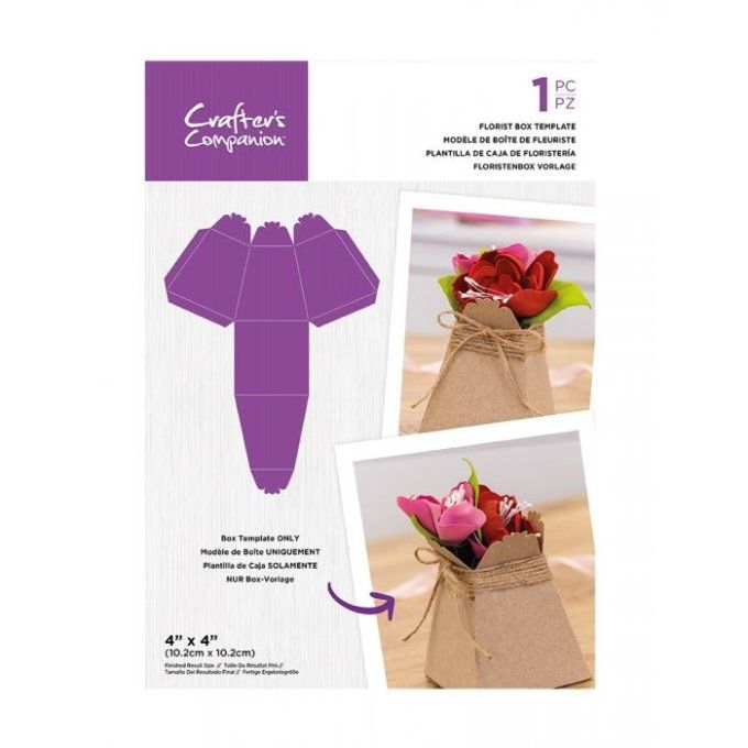 Crafter's companion - Gabarit plastique - Modèle boîte de fleuriste