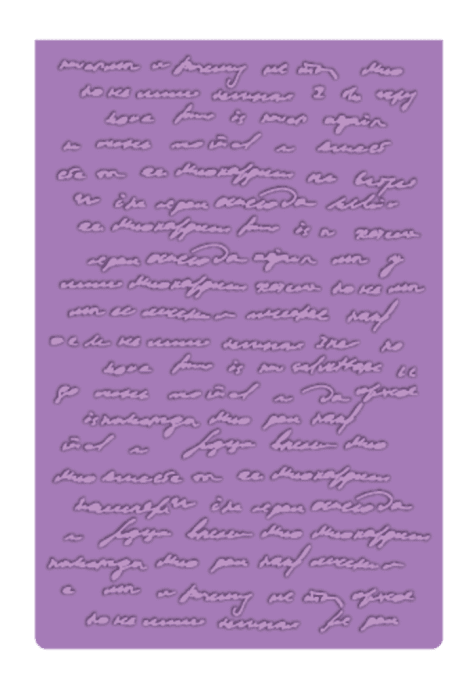 Classeur d'embossage, Crafter's companion - Handwritten letter - dimension 15.2x10.2cm