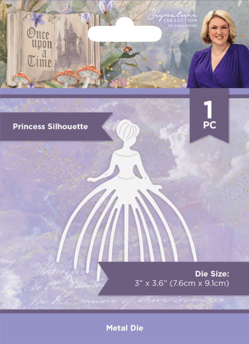 1 Die/matrice de découpe, silhouette princesse - crafter's companion - dimension 7.6x9.1cm environ