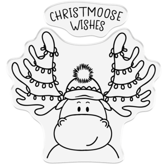 Tampon - Christmoose, dimension de la planche : 10x10cm