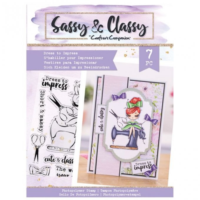 7 Tampons - Sassy & Classy, Dress to impress, dim. de la planche 10.4x15.2cm environ